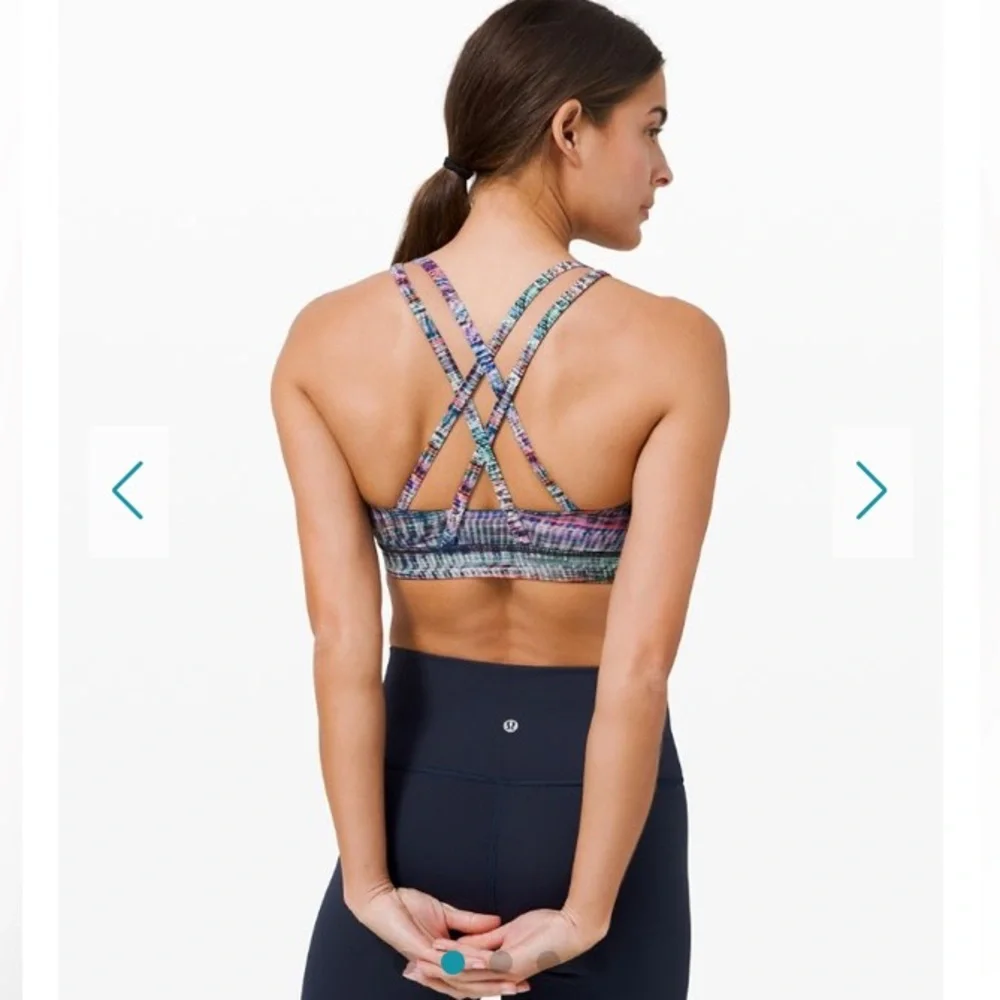 Lululemon Energy Sports Bra in Digital Oasis Alpine White Multi.